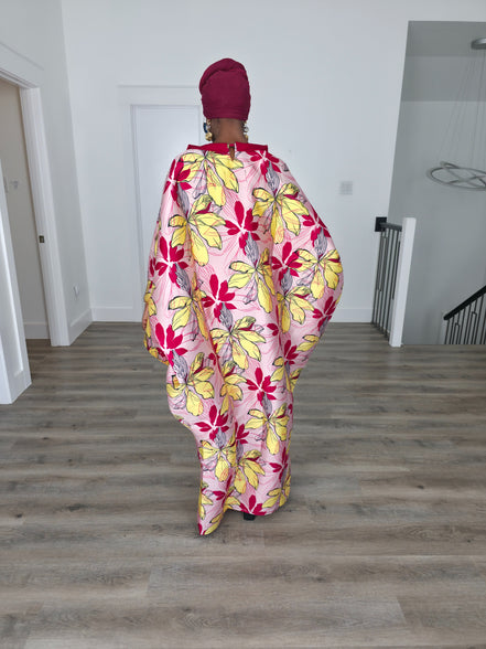 Patterned Kaftan, BouBou (Hibiscus Sorbet)