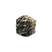 Kufi Hat featuring a leopard animal print with a furry texture and rounded silhouette
