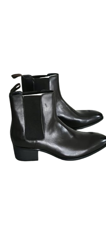 Men's Black Smooth Leather Chelsea Boots