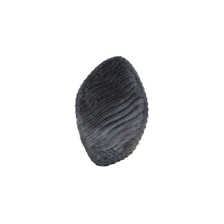 Nkosi Kufi Hat featuring a deep black color, a flat-top cylindrical crown, and a vertical wave-textured finish