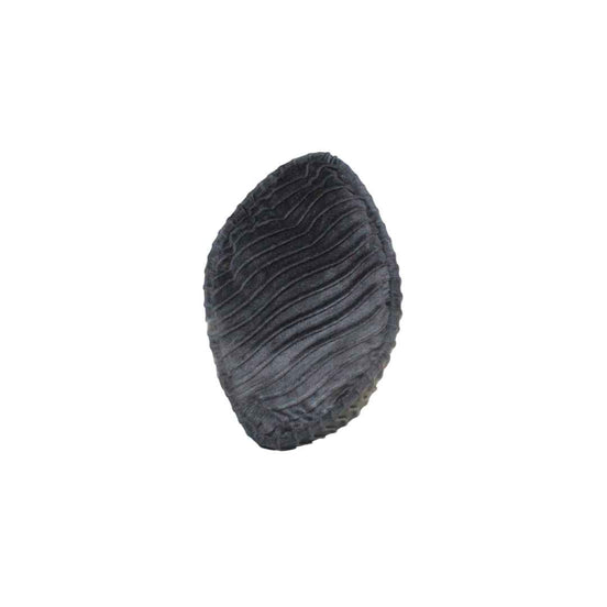 Nkosi Kufi Hat featuring a deep black color, a flat-top cylindrical crown, and a vertical wave-textured finish