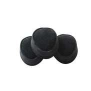 Nze Cap featuring a solid midnight black velvet finish, an oval top, and a seamless wrap-around brim.