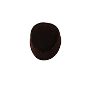 Nze Cap featuring a deep brown velvet body and a classic oval-shaped crown