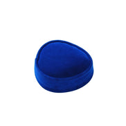 Nze Cap featuring a rich royal blue velvet texture, an oval-shaped crown, and a reinforced circular brim.
