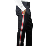 Side Stripes Jeans Pants, Side Stripes Denim Pants, Mens Clothing, Men Wear Red and White