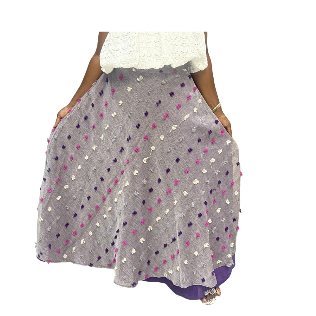Multicolored Couscous Long Skirt