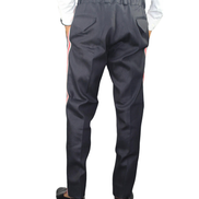 Side Stripes Jeans Pants, Side Stripes Denim Pants, Mens Clothing, Men Wear Red and White