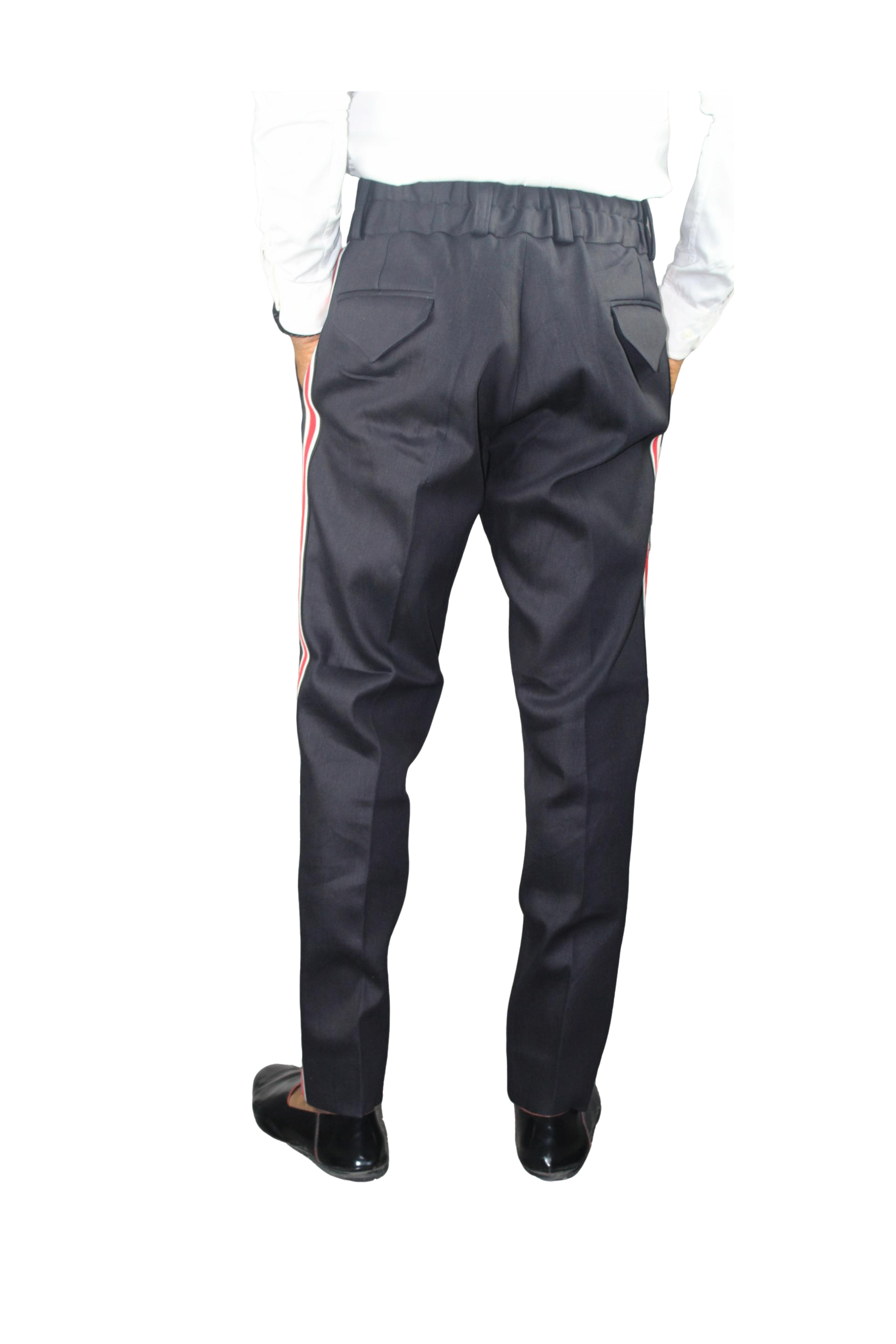 Side Stripes Jeans Pants, Side Stripes Denim Pants, Mens Clothing, Men Wear Red and White