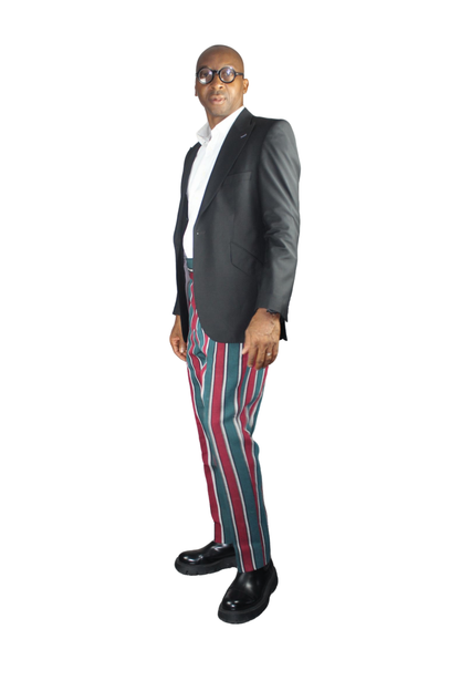 Trendy Asoke Pants, Asoke Denim Pants, Mens Clothing, Men Wear Red and Green