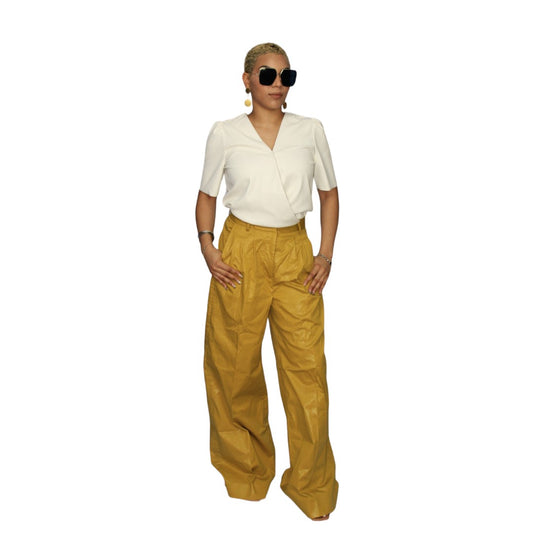 Yellow Wide Leg Palazzo Pants