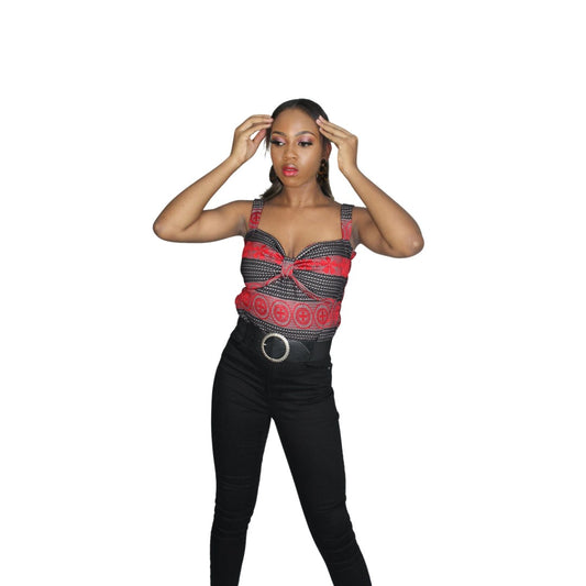 Smocked Bustier Top