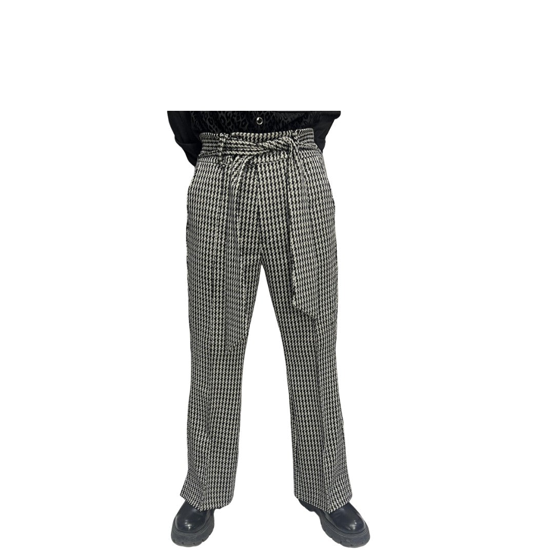 Black and white patterned Pants