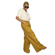 Yellow Wide Leg Palazzo Pants