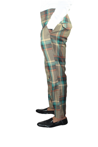 Trendy Check Pants, Denim Pants, Mens Clothing, Men Wear Brown