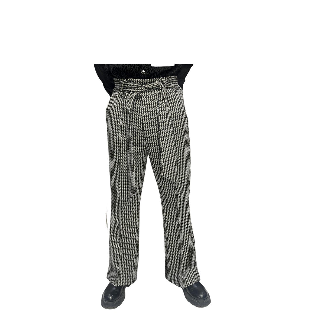 Black and white patterned Pants