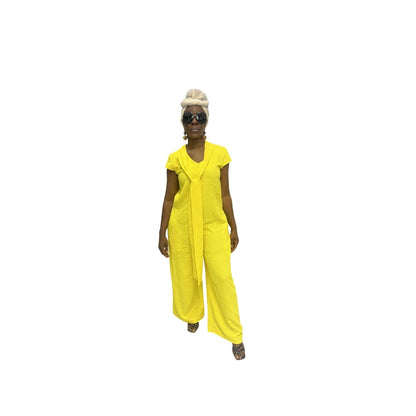 Yellow Cotton Jumpsuit