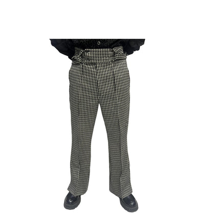 Black and white patterned Pants