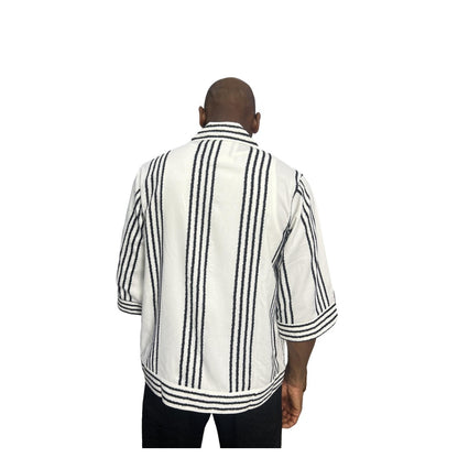White and Black Striped Shirt