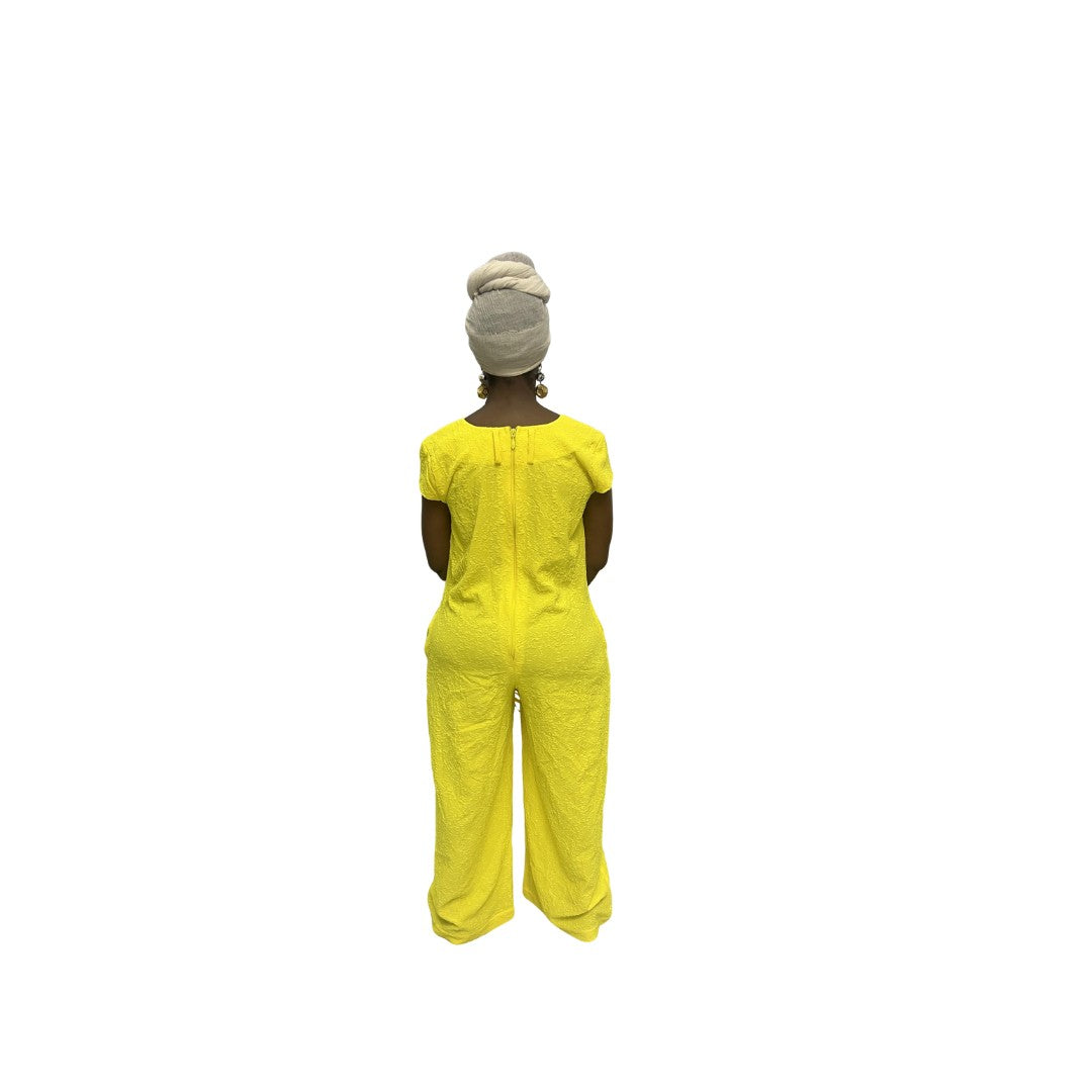 Yellow Cotton Jumpsuit