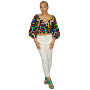 Smocked double layered ankara peplum Top