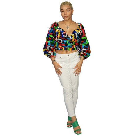 Smocked double layered ankara peplum Top