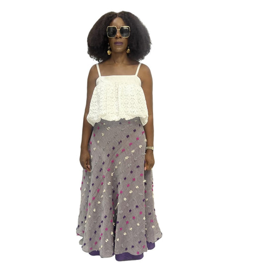 Multicolored Couscous Long Skirt