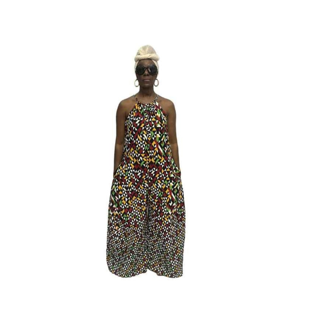 Multi-Colored Ankara Jumpsuit