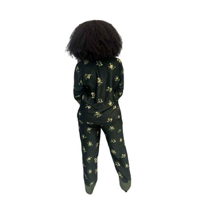 Green Long Sleeve Vintage Shirt with Matching Pants