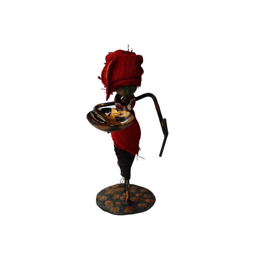 3pc Metal figurines, African Decor, Metal Figurines, Ladies in Asoke