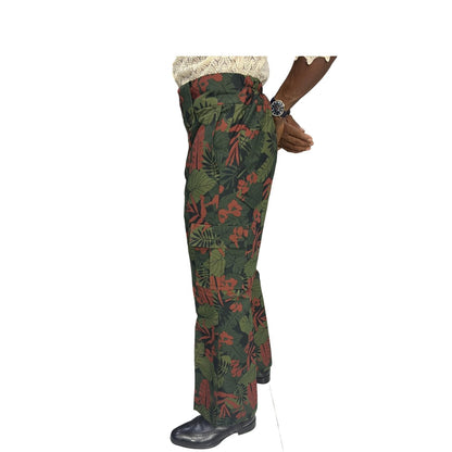 Green Tropical Viscose Pants