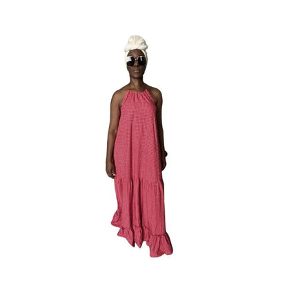 Red Tiered Maxi Dress