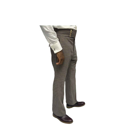 Brown dot patterned pants