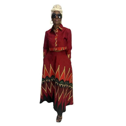 Red Multi-Color Outfit Set