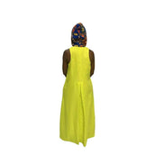 Yellow Light thin Chiffon Fit and Flared Maxi Dress
