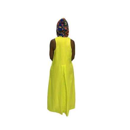 Yellow Light thin Chiffon Fit and Flared Maxi Dress