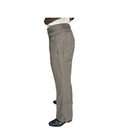 Brown Check patterned pants