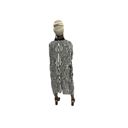 White and Black Batwing Dress