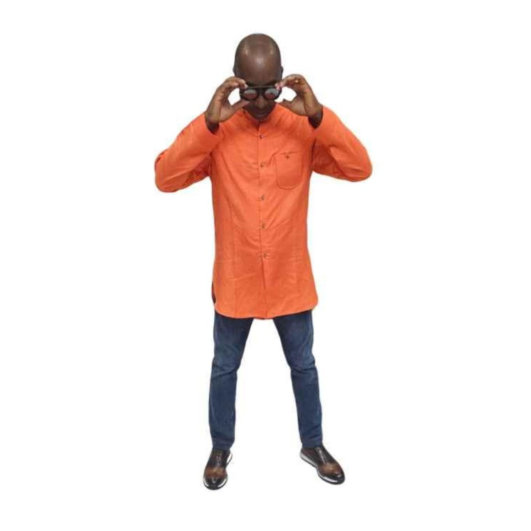 Orange Cotton Shirt