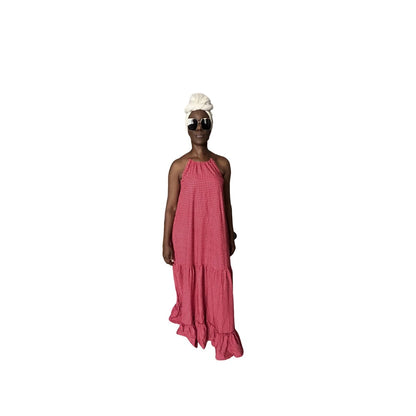 Red Tiered Maxi Dress