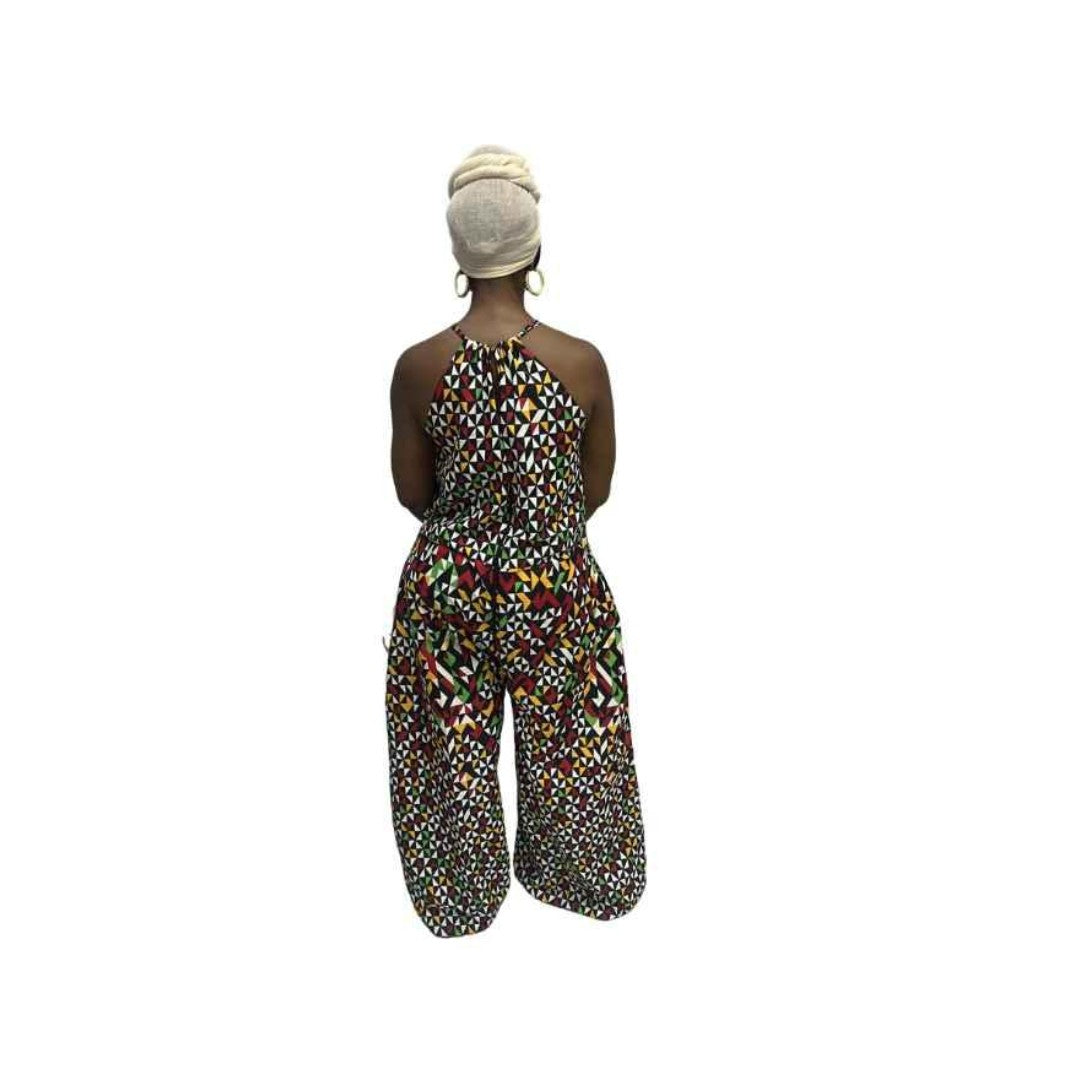 Multi-Colored Ankara Jumpsuit