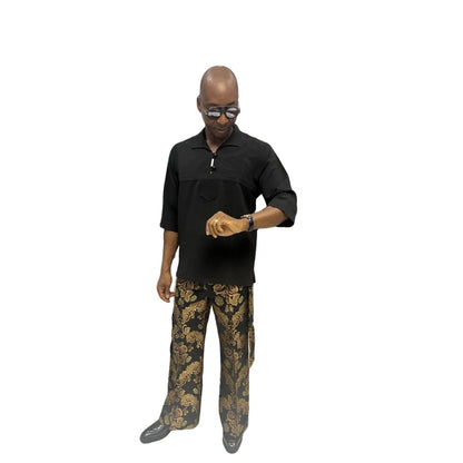 Jacquard Pants and Viscose Shirt