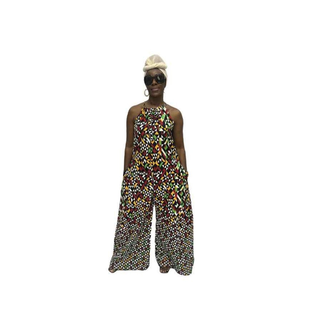 Multi-Colored Ankara Jumpsuit