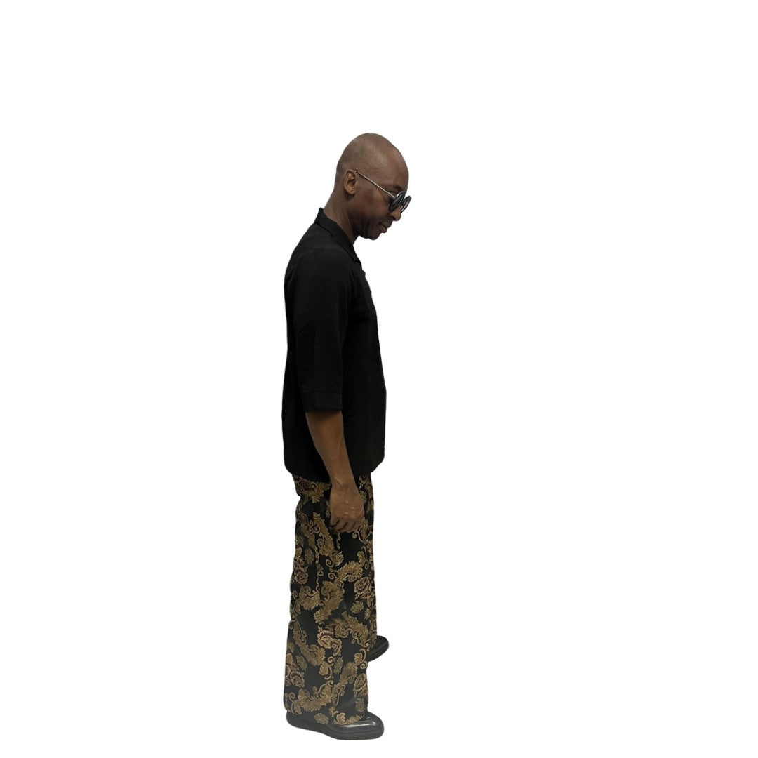Jacquard Pants and Viscose Shirt