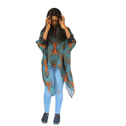 African Print Batwing Top, African inspired print Top, Batwing Blouse