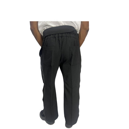 Aladdin Black Zipper Pants