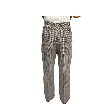 Brown Check patterned pants
