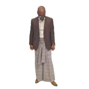 Brown Plaid Wide Leg Pants, Wide Leg Pants