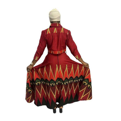Red Multi-Color Outfit Set