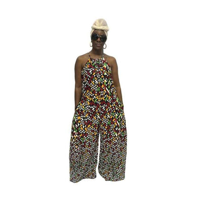 Multi-Colored Ankara Jumpsuit