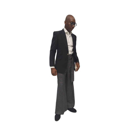 Dark Gray Striped pants